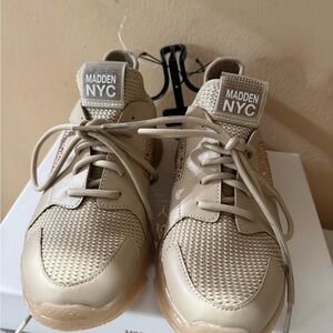 Madden NYC Women's Beige Sneakers